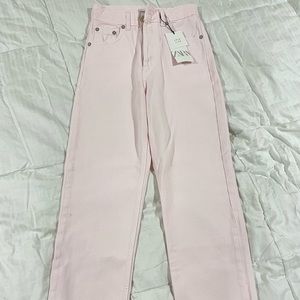 light pink zara jeans